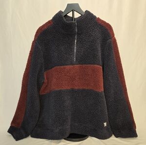 Original Penguin Jacket Mens Size Large Multicolor Fleece 1/4‎  Zip Collared